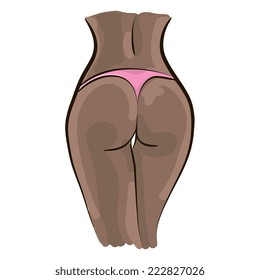 Sexy woman's bottom, Vector illustration