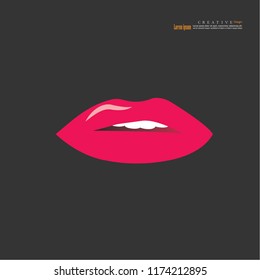 sexy woman's lips.vector illustration.