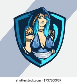Sexy Women's Assassin, Esport Logo, Squad Team Logo