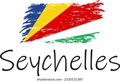 Seycheles flag logo and vector icon.