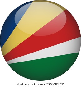 Seychelles 3D Rounded Country Flag Icon