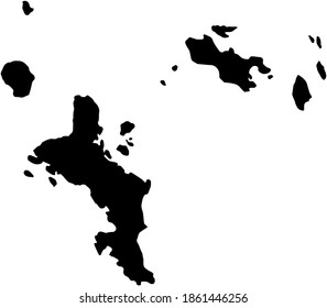 Seychelles country map vector illustration isolated black