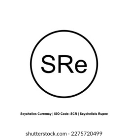 Seychelles Currency Symbol, Seychellois Rupee Icon, SCR Sign. Vector Illustration