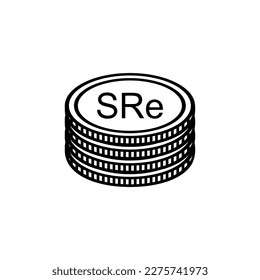 Seychelles Currency Symbol, Seychellois Rupee Icon, SCR Sign. Vector Illustration