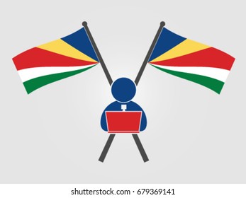 Seychelles Emblem Office Worker