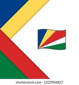 Seychelles Flag Abstract Background Design Template. Seychelles Independence Day Banner Social Media Post. Seychelles Illustration