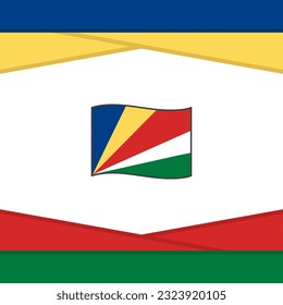 Seychelles Flag Abstract Background Design Template. Seychelles Independence Day Banner Social Media Post. Seychelles Vector