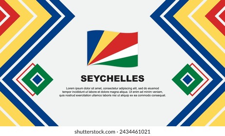 Seychelles Flag Abstract Background Design Template. Seychelles Independence Day Banner Wallpaper Vector Illustration. Seychelles Design