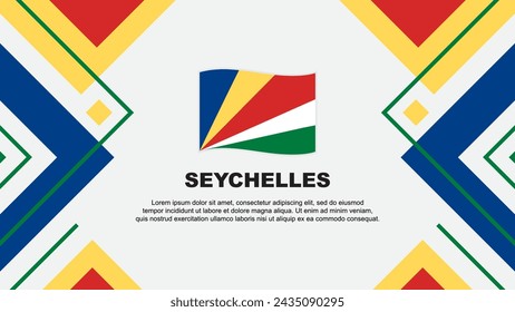 Seychelles Flag Abstract Background Design Template. Seychelles Independence Day Banner Wallpaper Vector Illustration. Seychelles Illustration