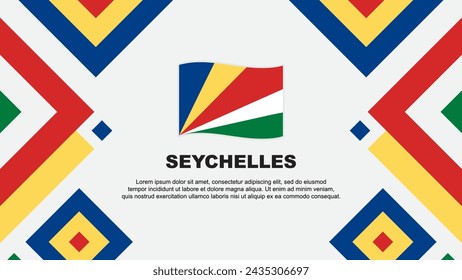 Seychelles Flag Abstract Background Design Template. Seychelles Independence Day Banner Wallpaper Vector Illustration. Seychelles Template