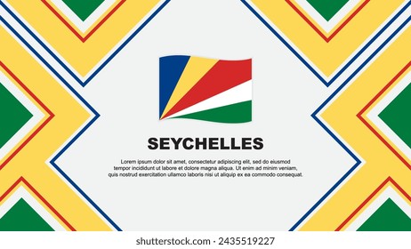 Seychelles Flag Abstract Background Design Template. Seychelles Independence Day Banner Wallpaper Vector Illustration. Seychelles Vector