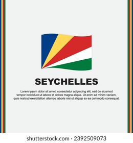 Seychelles Flag Background Design Template. Seychelles Independence Day Banner Social Media Post. Seychelles Cartoon
