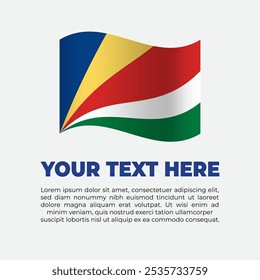 Seychelles Flag Banner Background Template