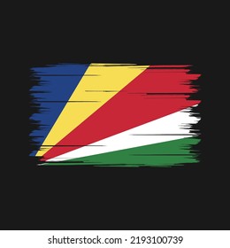 Seychelles Flag Brush. National Flag