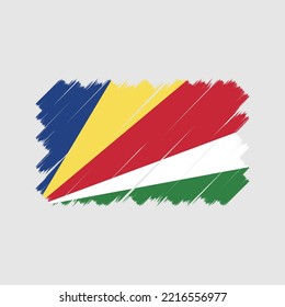Flag Brush auf den Seychellen. Nationalflagge