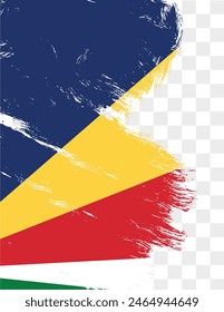 Seychelles flag brush paint textured isolated  on png or transparent background. vector illustration