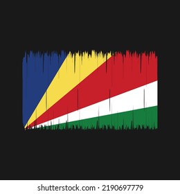 Seychelles Flag Brush Strokes. National Flag