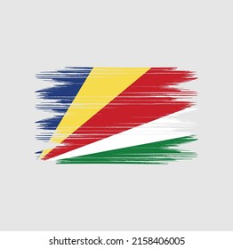 Ilustración del vector del pincel de la bandera de Seychelles