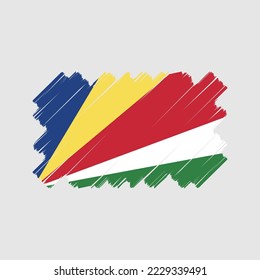 Ilustración del vector del pincel de la bandera de Seychelles