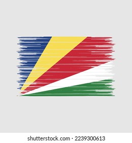 Seychelles Flag Brush Vector Illustration