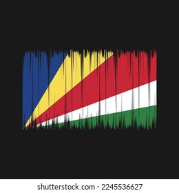 Seychelles Flag Brush Vector Illustration