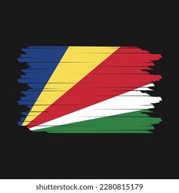 Ilustración del vector del pincel de la bandera de Seychelles
