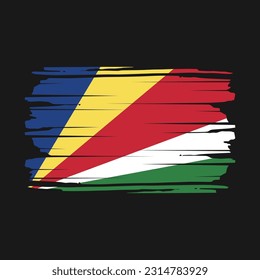 Ilustración del vector del pincel de la bandera de Seychelles