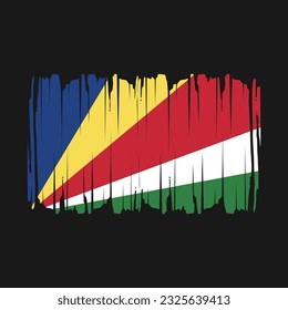 Seychelles Flag Brush Vector Illustration