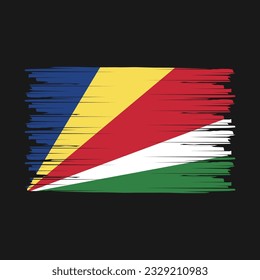 Seychelles Flag Brush Vector Illustration