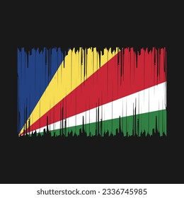 Seychelles Flag Brush Vector Illustration