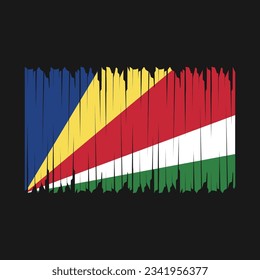 Seychelles Flag Brush Vector Illustration