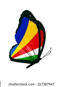 Seychelles flag butterfly - vector