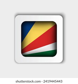 Seychelles Flag Button Flat Design
