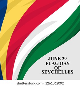 Seychelles Flag Day vector illustration. Suitable for greeting card, poster and banner.