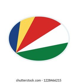 Seychelles flag. Seychelles ellipse flag.