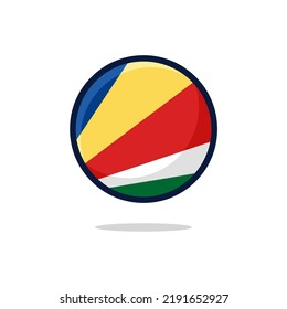 Seychelles Flag Icon. Seychelles Flag flat style isolated on a white background - stock vector.