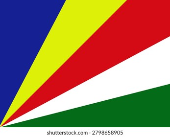 Seychelles flag icon  Seychelles national flag. Vector illustration.