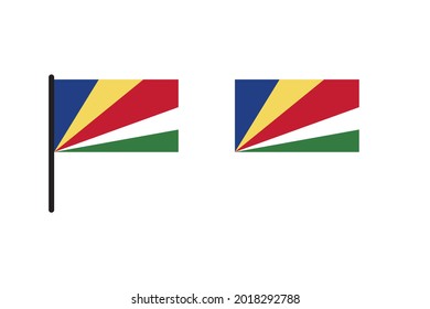 Seychelles Flag isolated on white background