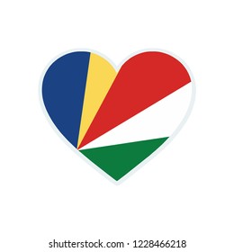 Seychelles flag. Seychelles love flag.