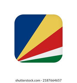 Seychelles flag, official colors. Vector illustration.