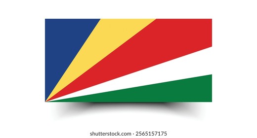 Seychelles flag official size and color standards vector illustration