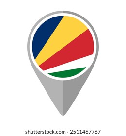 Bandera de las Seychelles en la Locación Pin