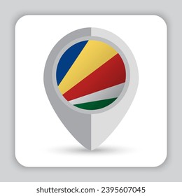 Seychelles Flag Pin Map Icon