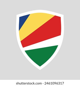 Bandera de Seychelles en forma de escudo