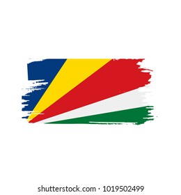 Seychelles flag, vector illustration