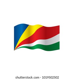 Seychelles flag, vector illustration