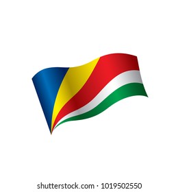 Seychelles flag, vector illustration