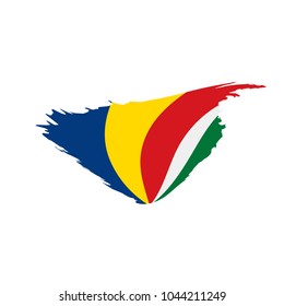 Seychelles flag, vector illustration
