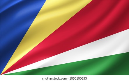 Seychelles Flag in Vector Illustration