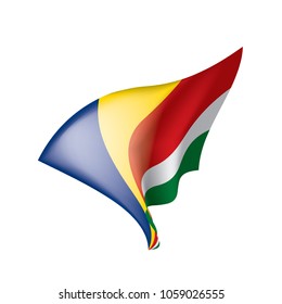 Seychelles flag, vector illustration